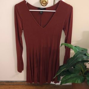 Burnt orange forever 21 spring dress